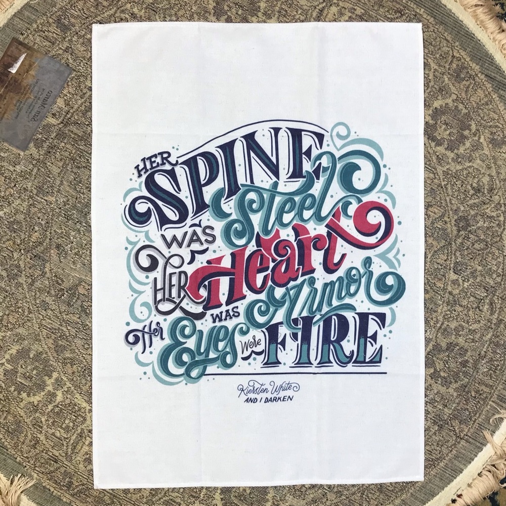 Fairyloot "And I Darken" Quote Tea Towel